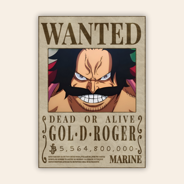 Roger Onepiece Wanted Poster