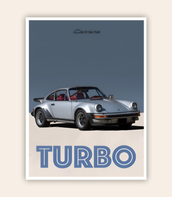 1977 Porsche Turbo Carrera Metal Poster