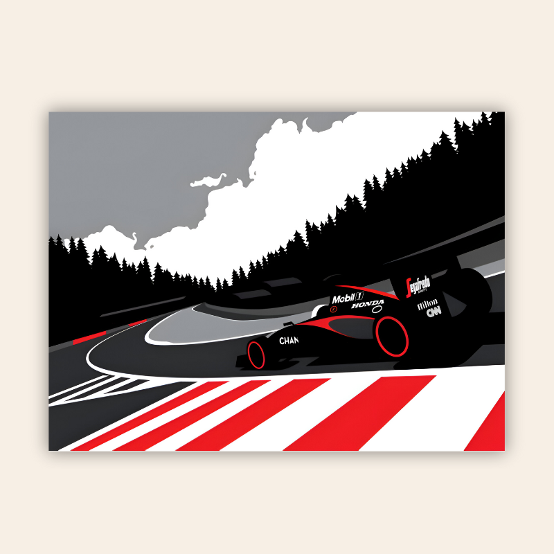 F1 Minimalistic Metal Poster