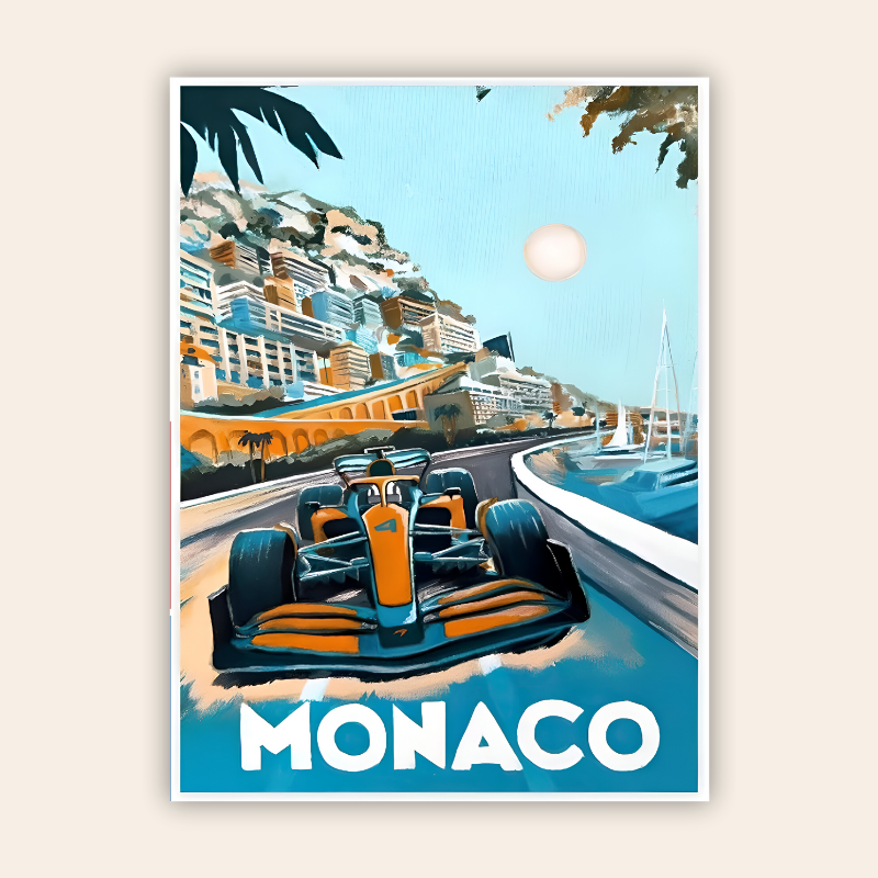 McLaren F1 Monaco Grand Pix Metal Poster