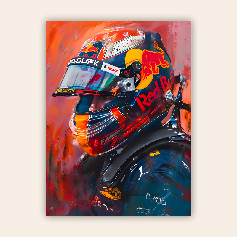 Max Verstappen F1 Metal Poster