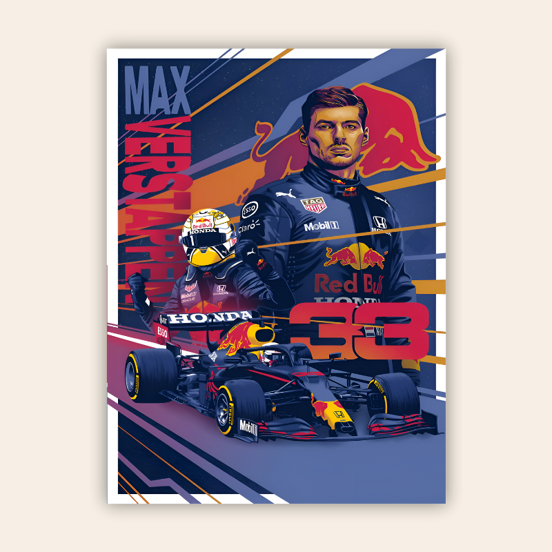 Max Verstappen Metal Poster