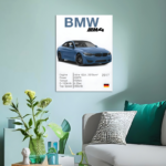 BMW F82 M4 Minimalistic Metal Poster