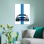 Ford Mustang GT Minimalistic Metal Poster