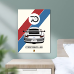 Porsche 911 Minimalistic Metal Poster
