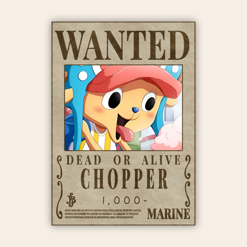 Chopper Onepiece Wanted Poster