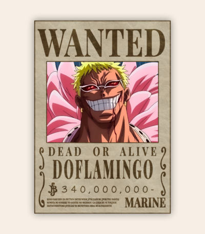 Donquixote Doflamingo Onepiece Wanted Poster