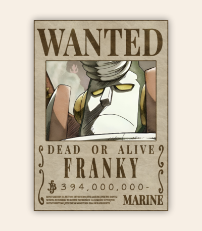 Franky Onepiece Wanted Poster