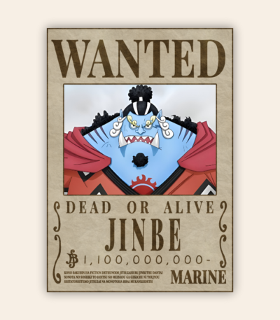 Jinbe Onepiece Wanted Poster