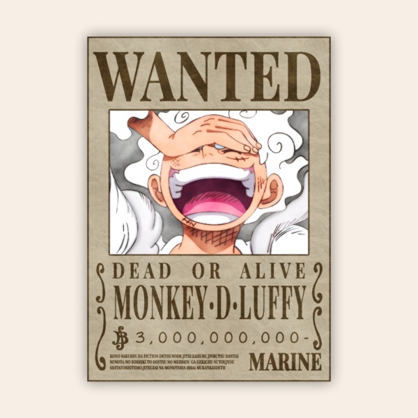 Luffy Onepiece Wanted Poster