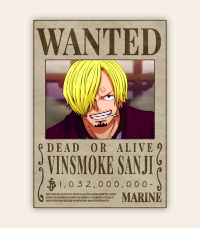Vinsmoke Sanji Onepiece Wanted Poster