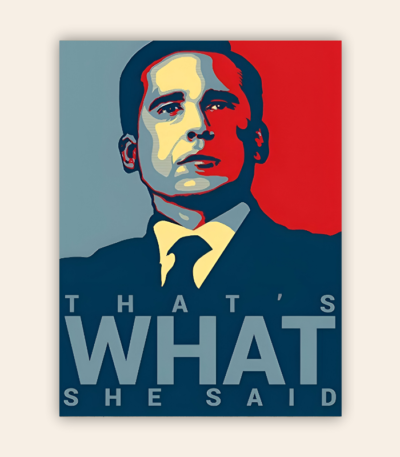 The Office Michael Scott Minimalist Metal Poster