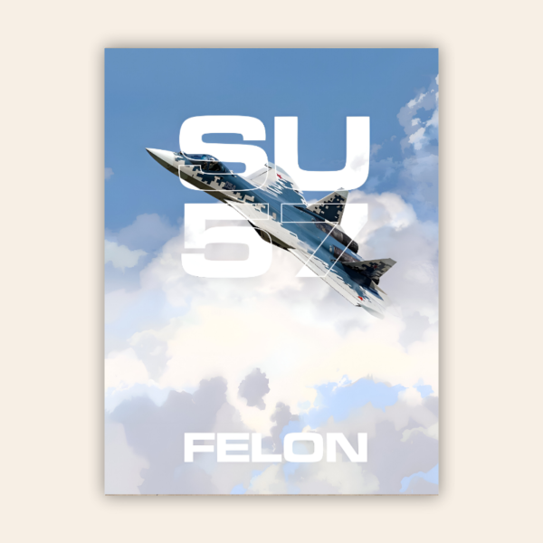 SU-57 Felon Airplane Metal Poster