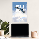 SU-57 Felon Airplane Metal Poster