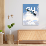 SU-57 Felon Airplane Metal Poster