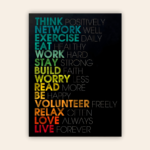 Think Network Exercise Motivational Metal Poster