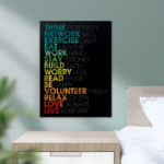 Think Network Exercise Motivational Metal Poster