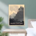 Minimalist Harry Potter Deathly hollows Metal Poster