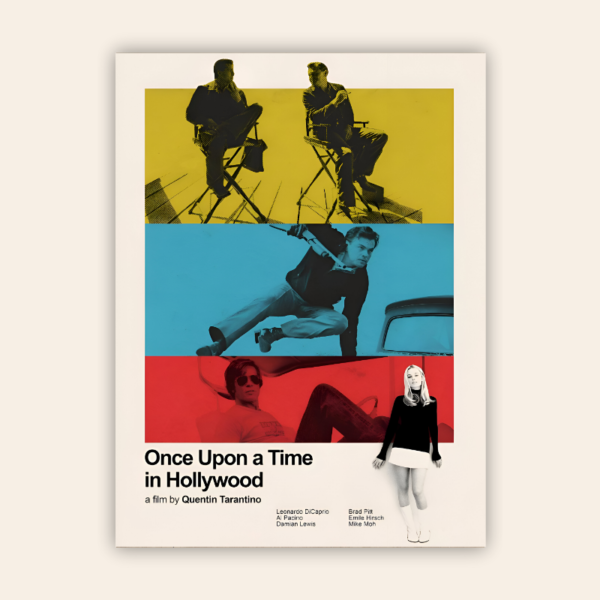 Once Upon a Time in Hollywood Metal Poster