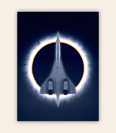 Concorde Minimalistic Airplane Metal Poster