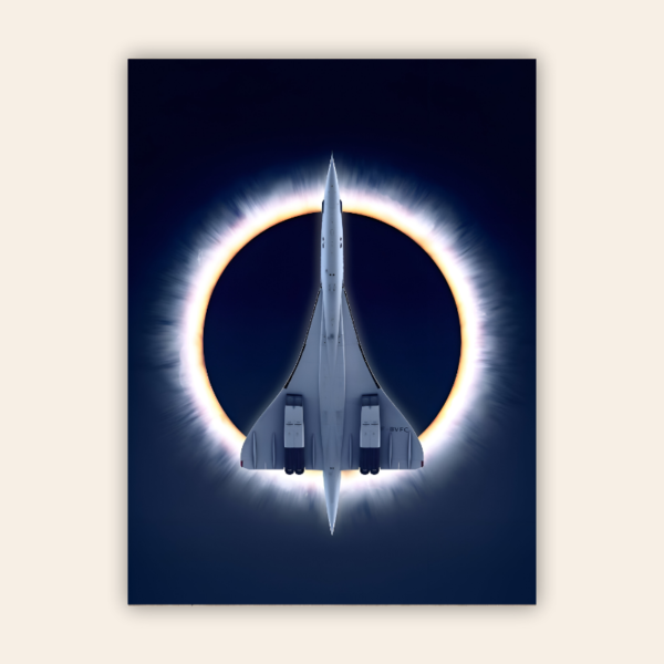 Concorde Minimalistic Airplane Metal Poster