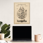 Millennium Falcon Blueprint Metal Poster