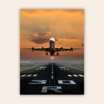 Airplane Runway Metal Poster