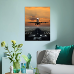 Airplane Runway Metal Poster