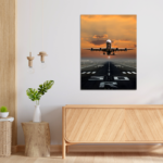 Airplane Runway Metal Poster