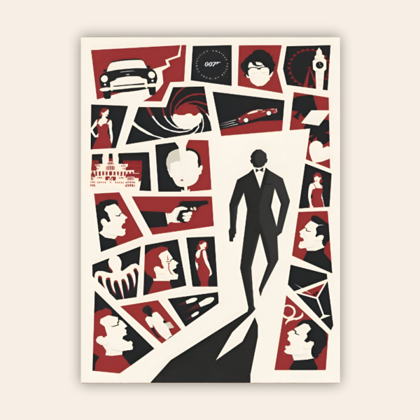 James Bond Shattered Legacy Minimalist Metal Poster