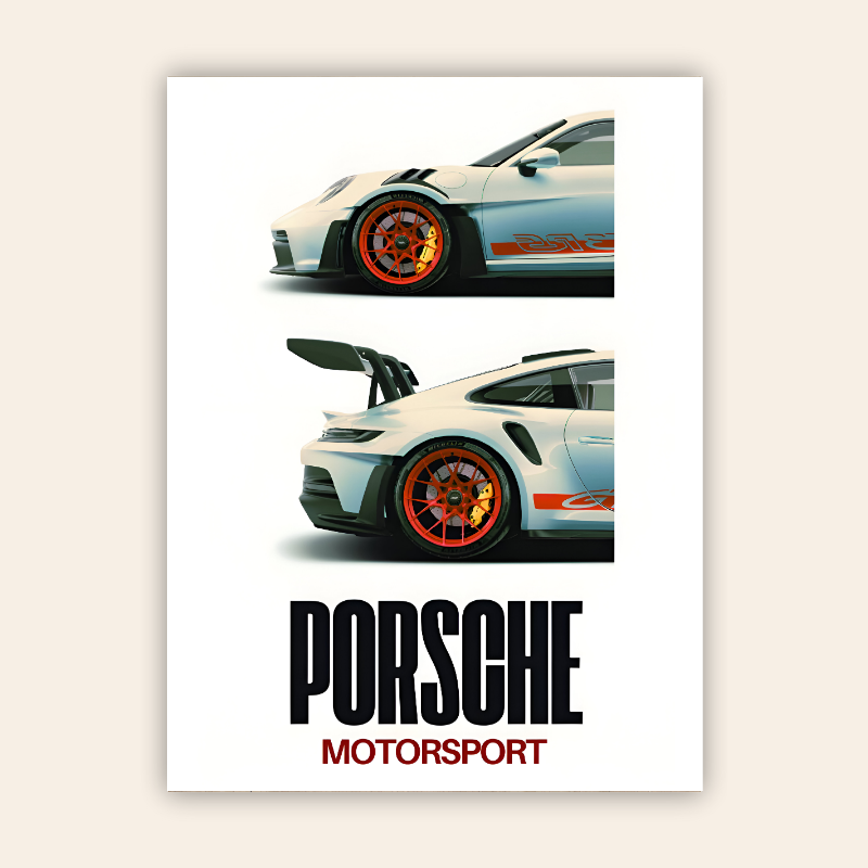 Porsche Motorsport Car Metal Poster