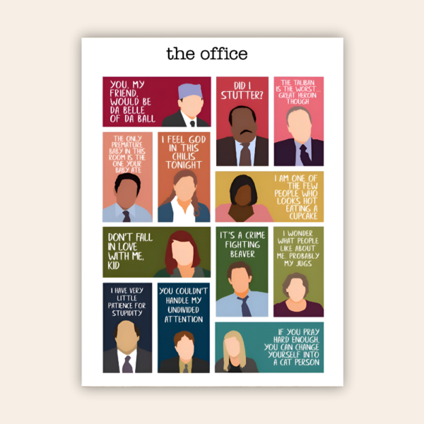 The Office Character Minimalist Metal Poster
