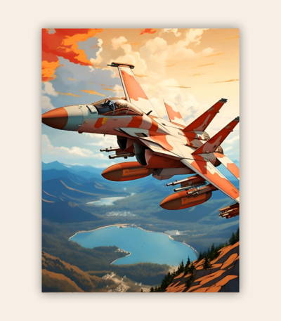 Sukhoi Fighter Plane Metal Poster