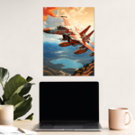 Sukhoi Fighter Plane Metal Poster