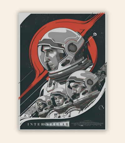 Interstellar Minimalist Metal Poster